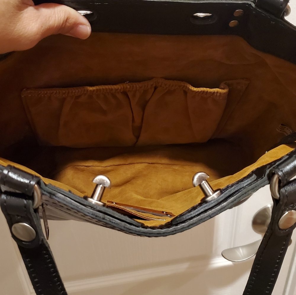 Arden Embossed Leather Tote By Patricia Nash - Picture 14 of 15
